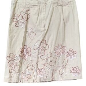Talbots Cream Pencil Skirt Knee-length Resort‎ Wear